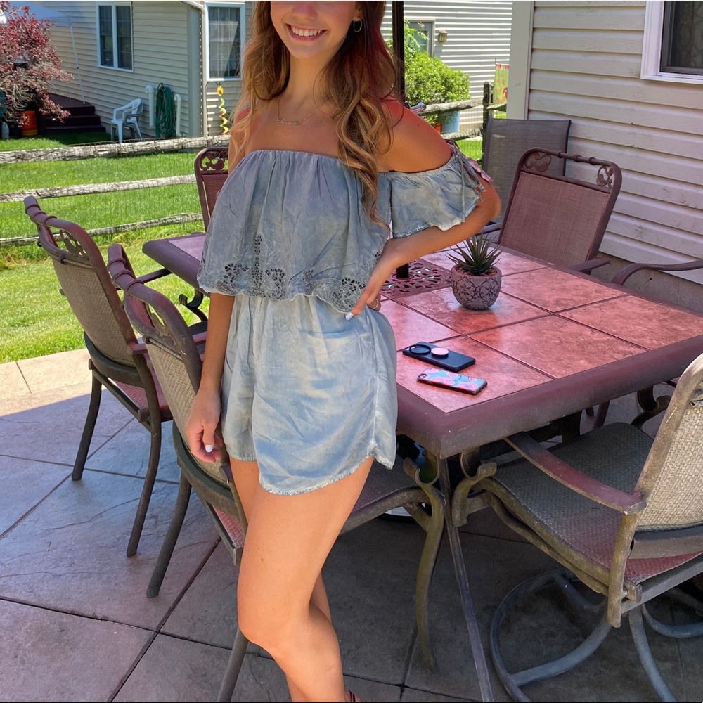 Green American Eagle Romper